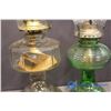 Image 4 : 1 Clear Glass & 1 Green Glass Coal Oil Lanterns