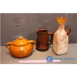 Decorative Vase, Pitcher & Bean Pot