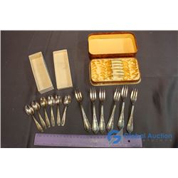 Set of 6 Dessert Forks & Set of 6 Tiny Spoons