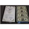 Image 1 : Set of Uncirculated & Uncut USA $1 Bills (4) - 2009 Series