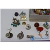 Image 4 : Lot of Pins, Broaches, Earrings, & Other