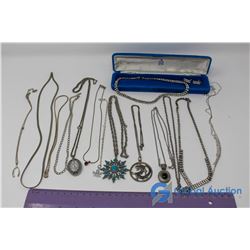 Lot of Silver Necklaces