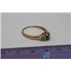 Image 4 : 10K Gold Ring Green Jewel