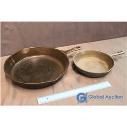 2 Cast Iron Pans - 1 Large, 1 Small