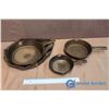 Image 1 : Set of 3 Cast Iron Pans (Small, Medium & Large) w/ Cover