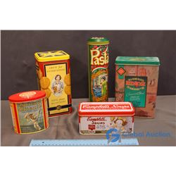 Ritz 60th Anniversary Tin, Red Rose Tea Tin, Campbell's Soup Tin, etc