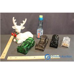 Avon After Shave Car Shaped Bottles, Shirakiku, and Deer Decor