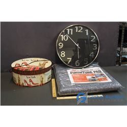 Wall Clock, New Furniture Pad, New Hat Box