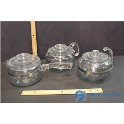 Lot of Pyrex Pots and Kettles w/ Lids