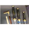 Image 2 : (3) Decorative Katanas and Wooden Cane