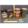 Image 1 : Esso 1 Quart Tins (3) 1 Litre Tin(1) Automatic Transmition Fluid, Oil, Marvel Lube