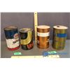 Image 2 : Esso 1 Quart Tins (3) 1 Litre Tin(1) Automatic Transmition Fluid, Oil, Marvel Lube