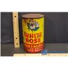 Image 3 : White Rose Motor Oil Tin 1-Quart (Empty)