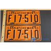 Image 1 : Pair of 50' Saskatchewan License Plates
