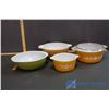 Image 1 : Pyrex Dishes & Lid (4 Pieces) See Description for details.