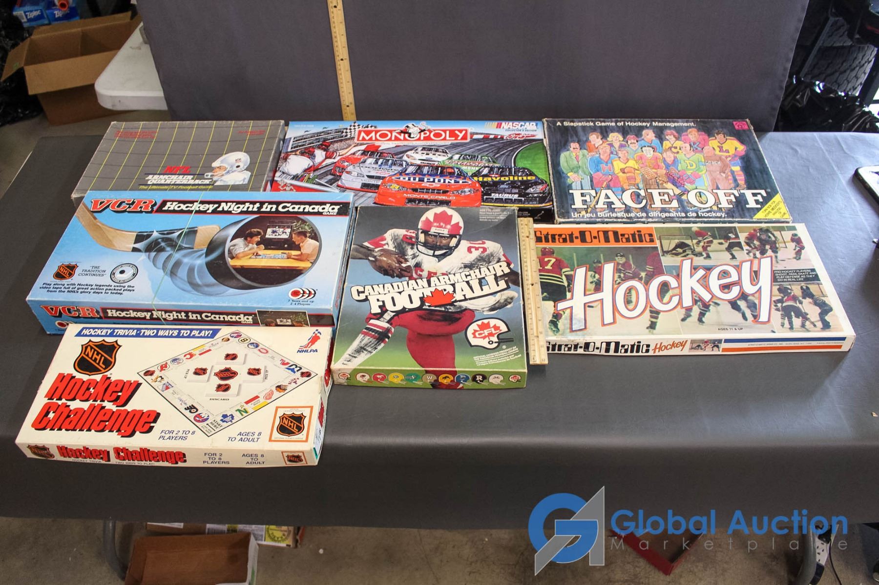 Lot of Sports Themed Board Games (7) Monopoly, Stratomatic Hockey