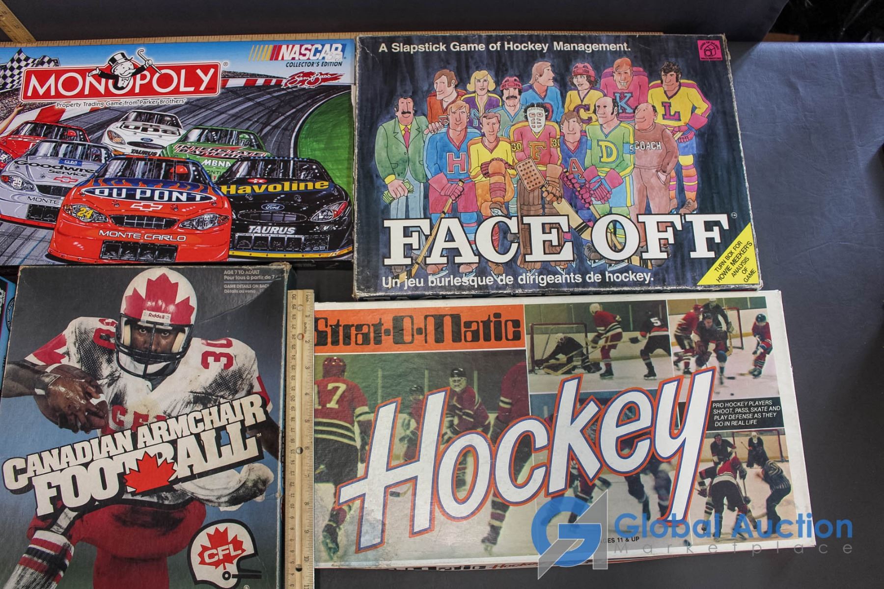 Lot of Sports Themed Board Games (7) Monopoly, Stratomatic Hockey