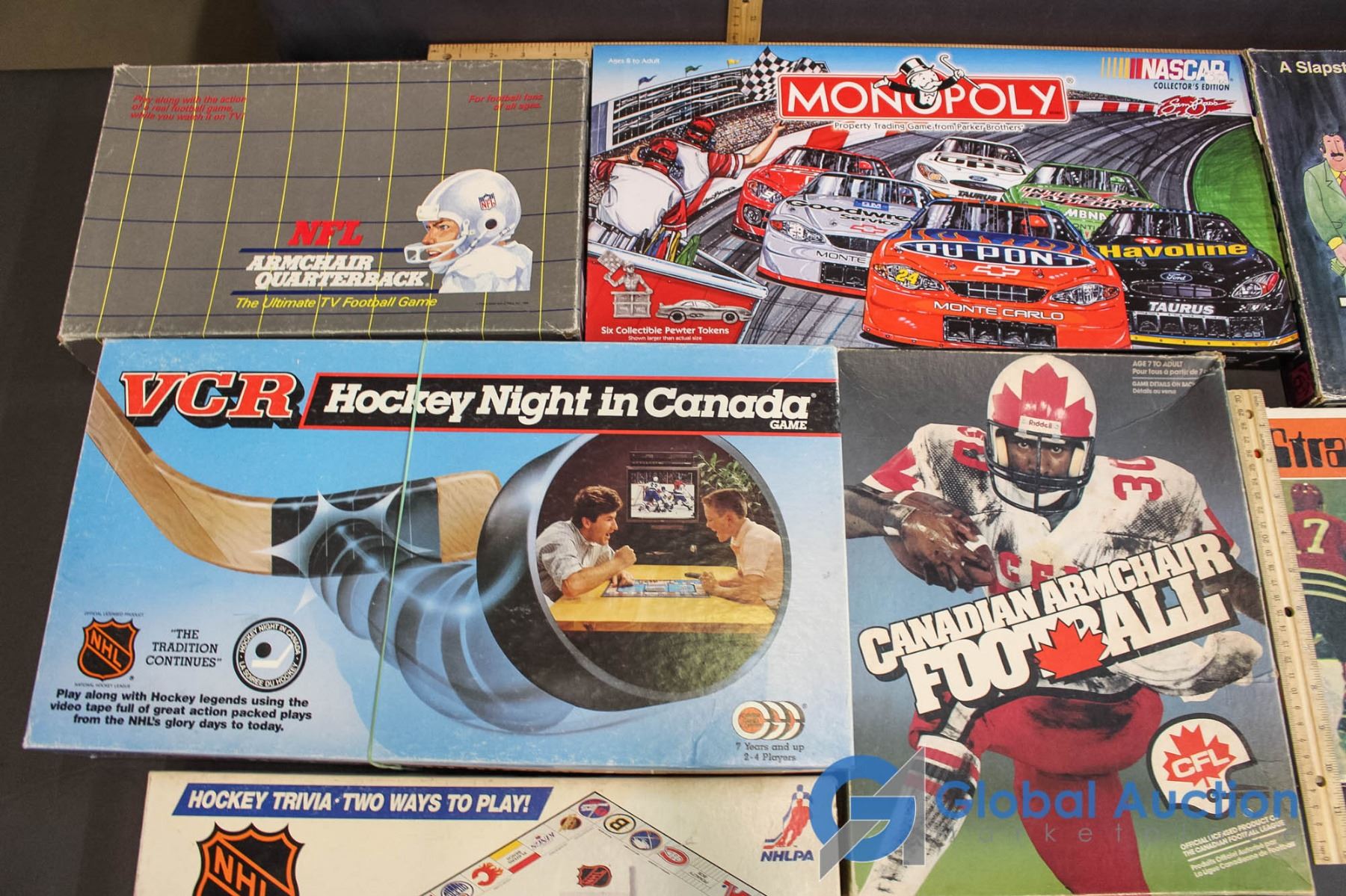 Lot of Sports Themed Board Games (7) Monopoly, Stratomatic Hockey