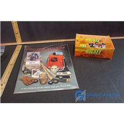 Box of 1988 O-Pee-Chee NHL Yearbook Stickers (48) &1988-1989 Esso NHL All-Stars Complete Set W/ Albu