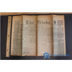1860 Edition of The Globe Newspaper (Toronto, Canada West Edition)
