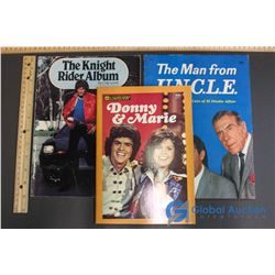 (3) Vintage Booklets - The Man from UNCLE, Donny & Marie, Knight Rider Albums