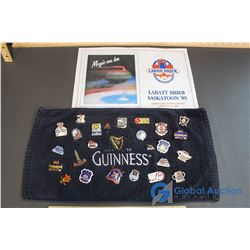 Lot of 25 Metal Curling Lapel Pins