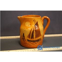 Medalta Sailboat Pitcher (Chip on Spout)