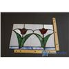 Image 3 : Lot of Stained Glass (2 - 9" x 14". 2 - 12" x 18")