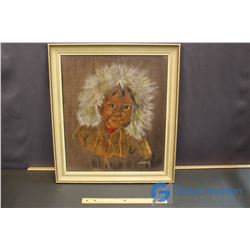 Original Framed Pastel Painting by L. Martin 19" x 21"