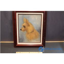 Original Framed Dog Portrait 16" x 20"