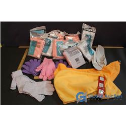 Large Lot of Spa Items - 5 Pairs of Exfoliating Gloves 