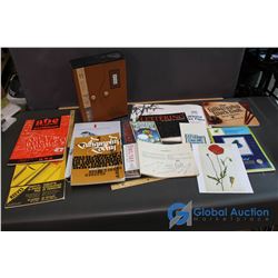 Lot of Calligraphy Books and Paper