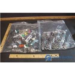 Vintage Sewing Machine Metal Bobbins, Feet and Misc Accessories