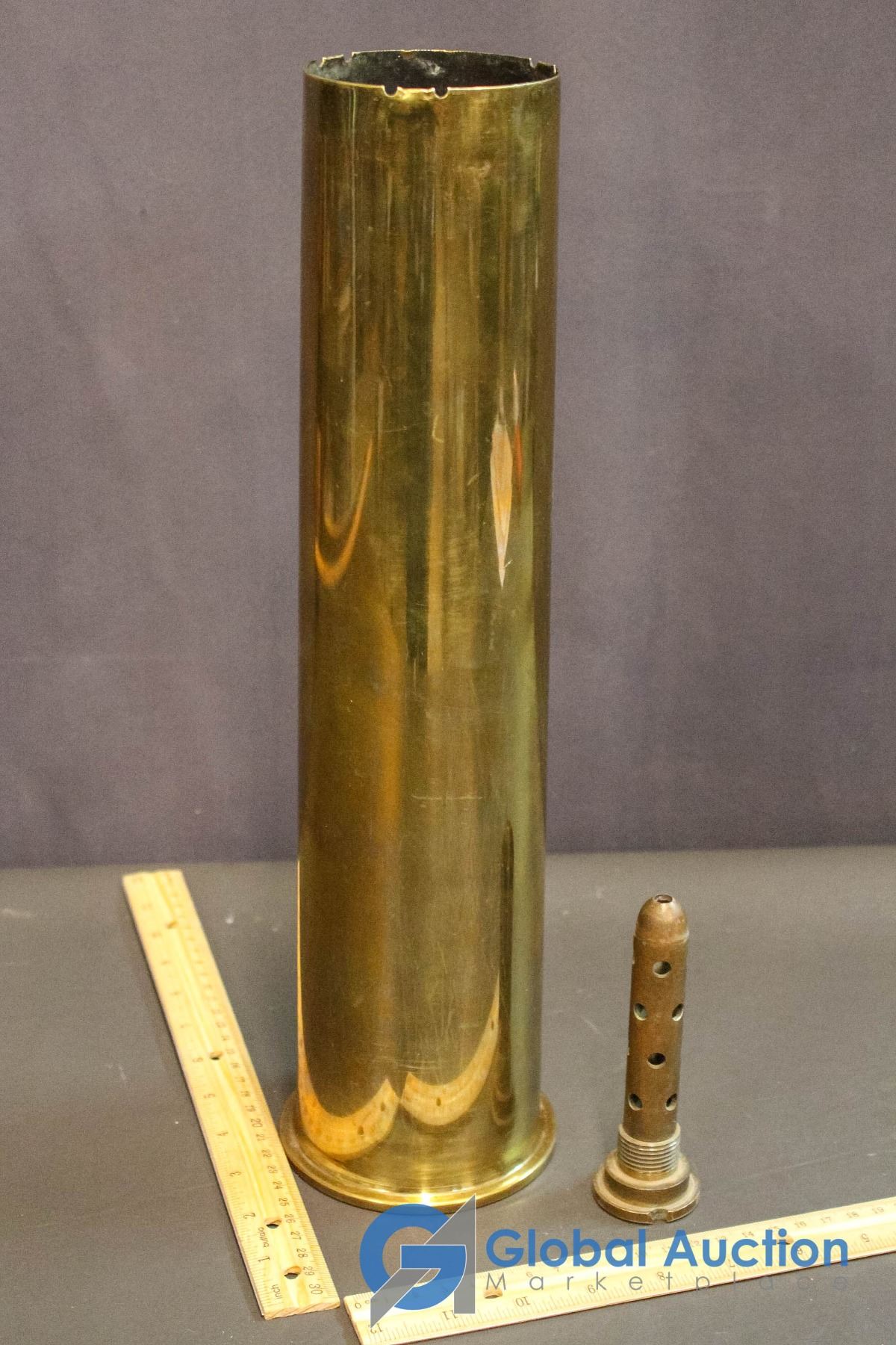 1944 WWII Brass Shell Casing (75 cal)