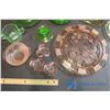 Image 6 : Lot of (17) Assorted Depression Glass (Pink, Green and Amber)