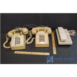 (3) Vintage Push Button Phones