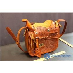 Handmade Leather Saddle Style Purse