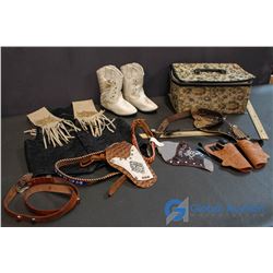 Lot of Misc Cowboy Related w/Corduroy Bag