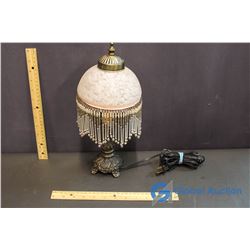 Vintage Glass and Metal Lamp