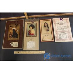 Lot of 1913, 19, 28, 29 Caledars