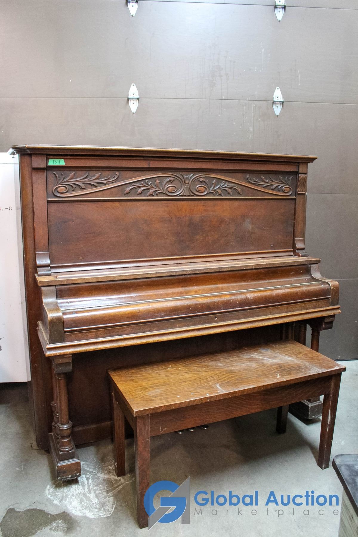Antique Haines Co Cabinet Grand Piano