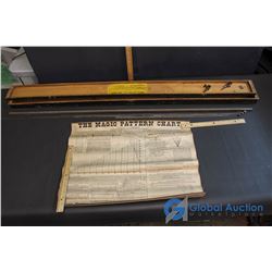 Vintage Lufkin Magic Patern Rule & Chart
