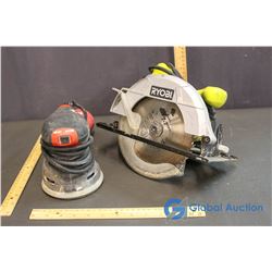 Milwaulki Sander and Ryobi Skill Saw Power Tools