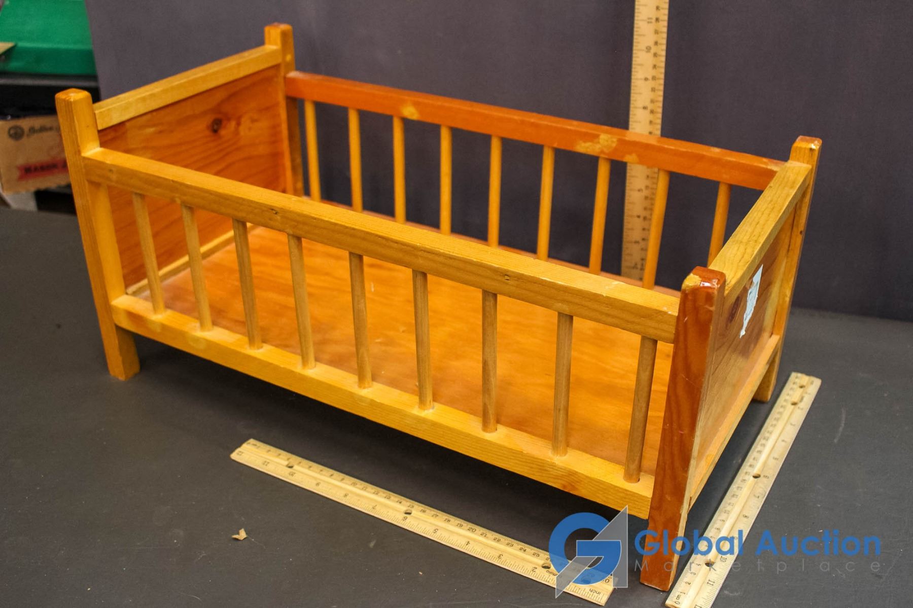 Vintage Wooden Dolls Crib