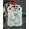 Image 1 : Burma Fine Green Jadeite Carved Monkey Pendant
