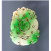 Image 2 : Burma Green Jadeite Carved Dog Pendant