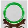 Image 4 : Burma Green Jadeite Carved Bangle
