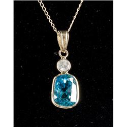 4.5ct Zircon & 0.17ct Diamond Pendant CRV $1600