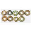 Image 2 : Chinese Wuzhu Bronze Coins 9 Assorted