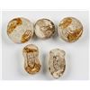 Image 2 : 5 Assorted Siam (Thai) Porcelain Gaming Tokens